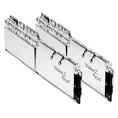 【中古】【未使用・未開封品】G.Skill 16GB DDR4 Trident Z ロイヤルシルバー 3200Mhz PC4-25600 CL16 1.35V デュアルチャネルキット (2x8GB)｜AJIMURA-SHOP