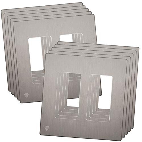 【中古】【未使用・未開封品】Enerlites ネジなしデコレーター 壁プレート 子供に安全なコンセントカバー 標準サイズ 2ギャング 壊れないポリカーボネート熱可塑性 ホワイト/ 29,333円