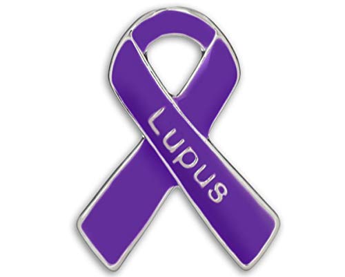 【中古】【未当て嵌める・未開封品】Lupus Awarenessいの一番25個容器に並べる - パープルリボン型いの一番 Lupus Awareness \u0026 募金用 (まとめ買い25いの一番)