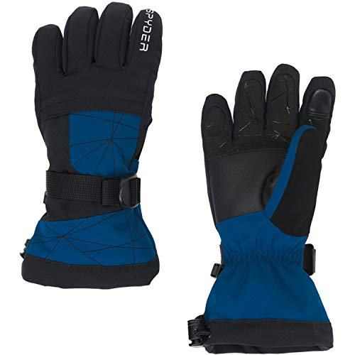 【中古】【未使用・未開封品】Spyder OVERWEB 冬 Boy's Ski Gloves - ブラック