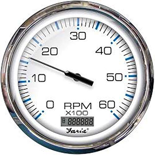 【中古】【未使用・未開封品】Faria 5インチ タコメーター デジタル時間計 6000RPM ガス(インボード) チェス [33863]