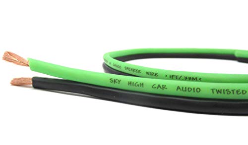 【中古】【未当て嵌める・未開封品】100フート True 10ゲージ AWG OFC金棒引き鉄条 緑であること/黒いこと カーホームオーディオ