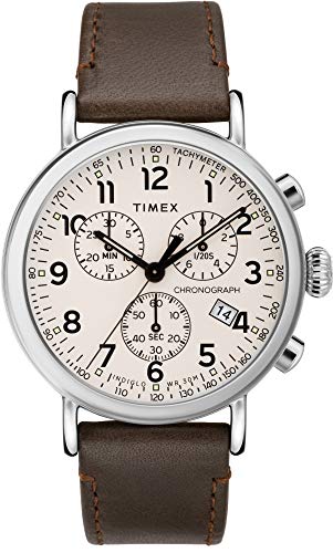 【中古】【未当て嵌める・未開封品】Timex Men\u0027s 41 粍 Standard Chronograph Leather Strap