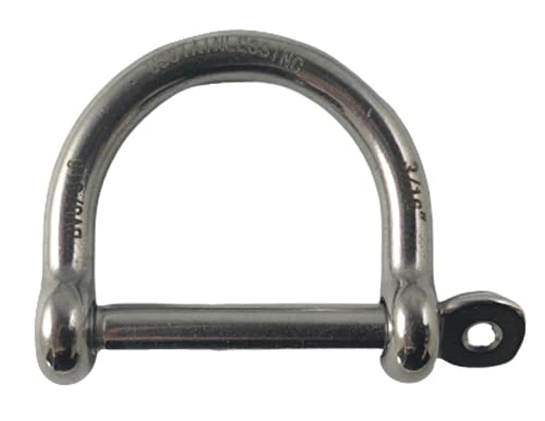 【中古】【未使用・未開封品】ステンレススチール 316幅 Dシャックル 3/16インチ (5mm) マリングレード|AJIMURA-SHOP