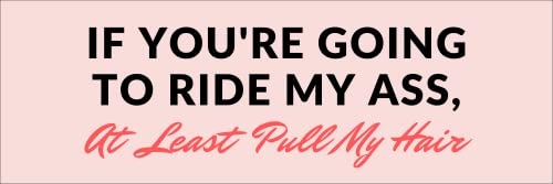 【中古】【未使用・未開封品】面白いバンパーステッカー デカール If You're Going to Ride My Ass, at Least Pull My Hair