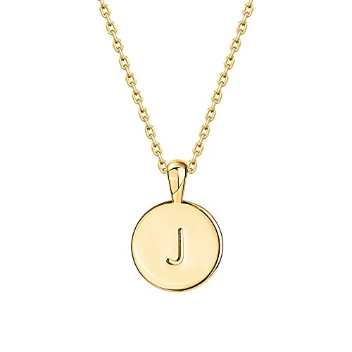 【中古】【未使用・未開封品】PAVOI 14K ローズゴールドメッキ 文字ネックレス 女性用 ゴールドイニシャルネックレス 女の子用 イエロー