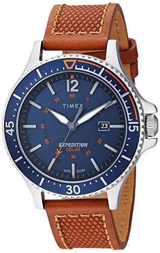 【中古】【未当て嵌める・未開封品】Timex メンズ エクスペディションレンジャー ソーラー力強さ ウオッチ タン/青み/オレンジ色の声遣い。