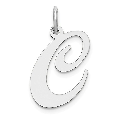 【中古】【未当て嵌める・未開封品】14k 白いことゴールド ラージ ファンシー 脚本 かしら文字 C 引きつける