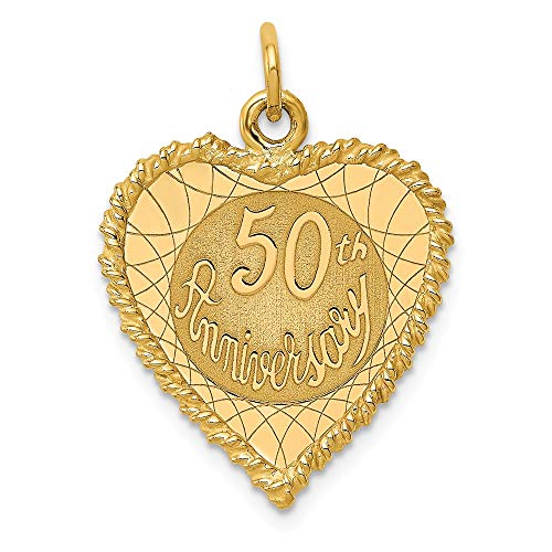【中古】【未当て嵌める・未開封品】14K 黄色ゴールド Happy 50th Anniversary 引きつける, 金属元素