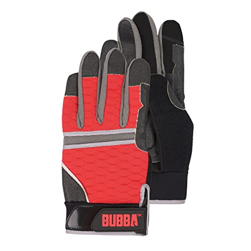 【中古】【未使用・未開封品】Bubba 究極の釣り手袋 耐切創性ケブラー構造 布の親指とタッチスクリーン操作性 釣り 角度 ボート アウトドア XXL