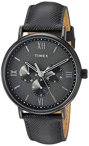 【中古】【未当て嵌める・未開封品】Timex Southview 41粍 Multifunction Leather Strap Watch 靴-その他