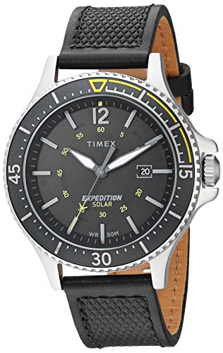 【中古】【未当て嵌める・未開封品】Timex メンズ エクスペディションレンジャー ソーラーパワーウォッチ 黒いこと/黄色の声遣い。