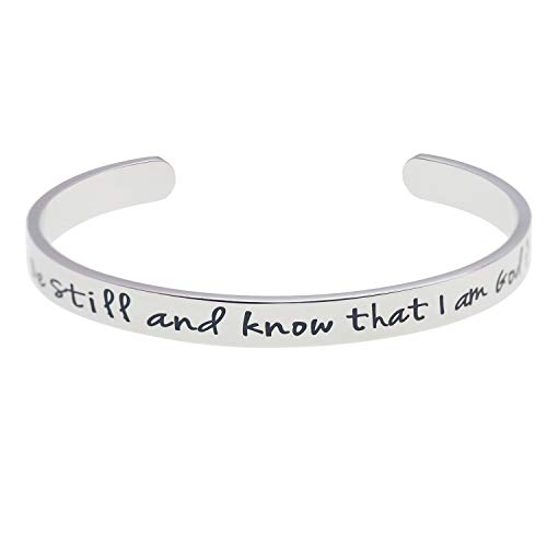 【中古】【未使用・未開封品】Be Still and Know That I am God ブレスレット 励ましブレスレット 宗教的キリスト教ブレスレット 詩篇46:10 聖書の節ブレスレット Standar ホ|AJIMURA-SHOP