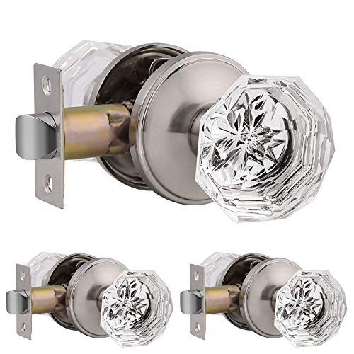 【中古】【未使用・未開封品】ガラスドアノブ-C03SN-1/3/5/6/10パック Passage-Keyless C3-SNPS-LF-3Pack