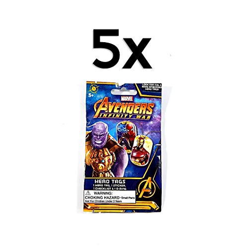 【中古】【未使用・未開封品】Bulls i Toy 5個セット マーベル アベンジャーズ インフィニティ ウォーヒーロー タグ 密封