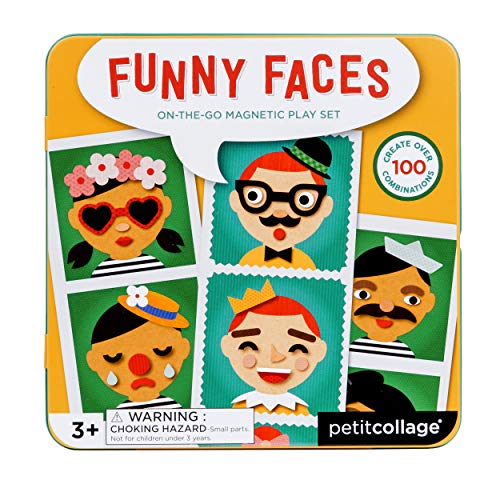 【中古】【未使用・未開封品】Petit Collage Silly Funny Faces Magnetic On-The-Go Travel Play Set