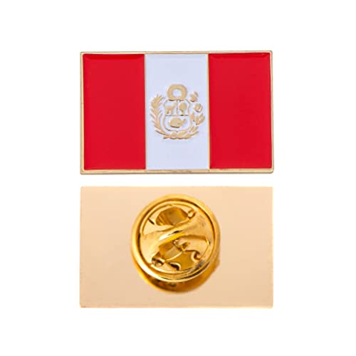 【中古】【未当て嵌める・未開封品】ペルー共和国旗幟ラペルエナメル 金属元素製 お差し上げ物かぶり笠 メンズ/レディース 愛国主義的 (矩形いの一番) 靴-その他