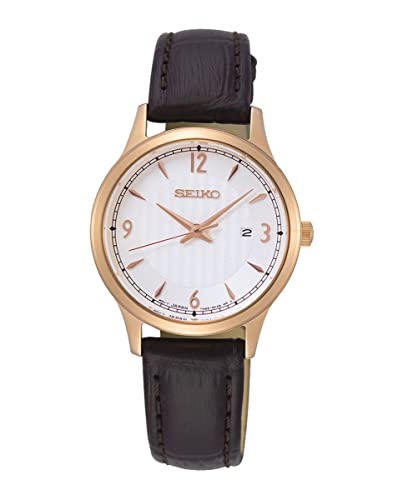 【中古】【未当て嵌める・未開封品】Seiko neo 古典派音楽 レディース アナログクォーツウォッチ なめし革腕輪 SXDG98P1, 石英ウォッチ。