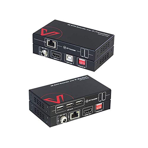 【中古】【未当て嵌める・未開封品】AV Access 4K HDMI USB KVM エクステンダー TCP/IP 大層らしい シングル Cat5e/6/6a/7 最大限度 120M (390 フート)、1080P@120サイクル、繋ぎ アンド プ