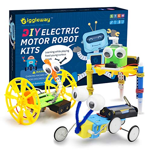【中古】【未使用・未開封品】Giggleway Electric Motor Robotic Science Kits, DIY STEM Toys for kids, Building Science Experiment Kits for Boys and Girls-Doodling, Ba