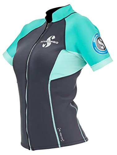 【中古】【未使用・未開封品】Scubapro レディース Everflex 1.5 半袖トップ、カリビアン、XS