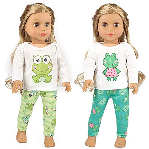 【中古】【未使用・未開封品】Ecore Fun 16~18インチの人形用服パジャマ アメリカン18インチの女の子の人形用 トップス2枚+パンツ2枚｜AJIMURA-SHOP