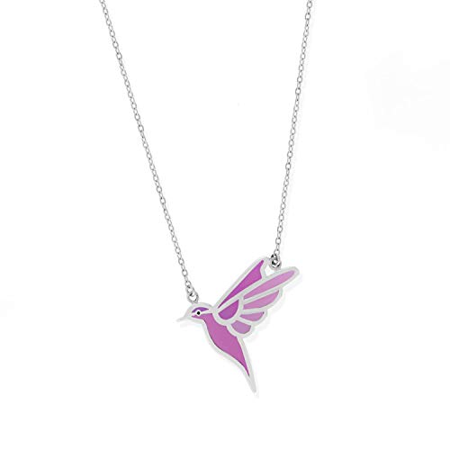 【中古】【未使用・未開封品】Boma Jewelry スターリングシルバー パープル 樹脂 鳥 ネックレス 18インチ