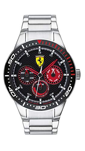 【中古】【未使用・未開封品】Ferrari Scuderia Red Rev、クォーツステンレススチールとブレスレットカジュアルウォッチ、シルバー、メンズ、830589, シルバー 48,977円