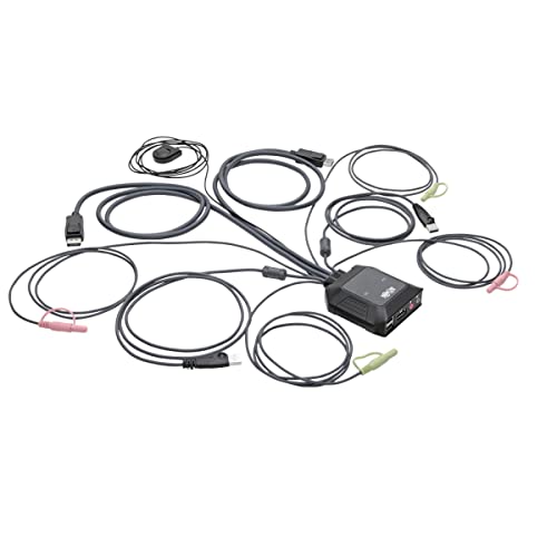 【中古】【未当て嵌める・未開封品】Tripp Lite 2界面 USB ディスプレイポートケーブル KVM取り替えっこ A/V境界線の外側計器分かちあう - 電子計算機2個 - 田舎臭い使用者1個 - リモコンユー