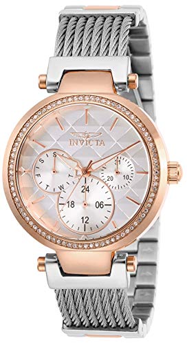 【中古】【未当てはめる・未開封品】Invicta Women\u0027s 28922 Angel Quartz Chronograph Rose Gold, White Dial Watch