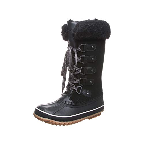 【中古】【未当て嵌める・未開封品】BEARPAW スノーブーツ レディース US 大きさ: 7 Little Kid 色つや: 黒いこと