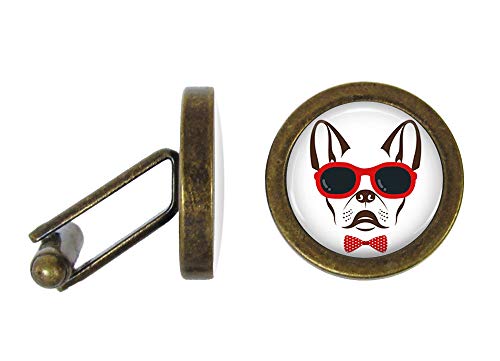 【中古】【未使用・未開封品】Oakmont カフスボタン フレンチブルドッグ ブルドッグカフリンクス 角度付きエディション