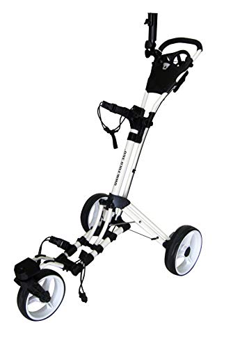 【中古】【未使用・未開封品】Qwik-Fold 360 Swivel 3 Wheel Push Pull Golf CART - 360 Rotating Front Wheel - ONE Second to Open & Close! (White/White) 141［並行輸入］｜AJIMURA-SHOP