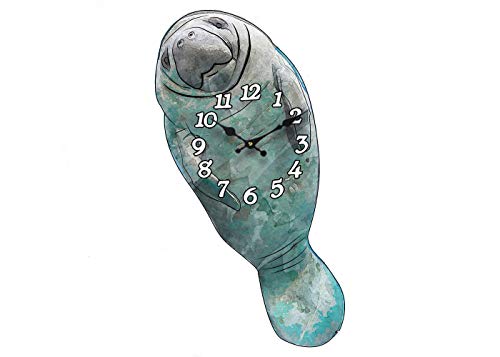 【中古】【未使用・未開封品】Sea Creations 14インチ ダイカット マナティ 時計