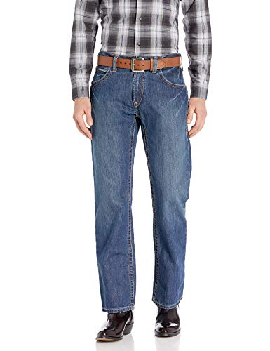 【中古】【未使用・未開封品】Ariat M5 スリム スタッカブル ストレートレッグ ジーンズ メンズ ローライズ スリムフィットデニム US サイズ: 48W x 34L カラー: ブルー