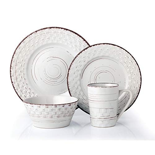 【中古】【未使用・未開封品】Lorren Home Trends LH514 バスケット 食器セット ホワイト