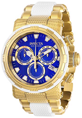 【中古】【未当て嵌める・未開封品】Invicta Men\u0027s Specialty White Steel Bracelet \u0026 Case Swiss Quartz Blue Dial Analog Watch 28796