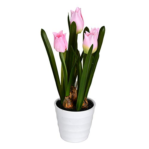 【中古】【未使用・未開封品】Vickerman チューリップアレンジメント 日常用 花柄 10インチ ピンク