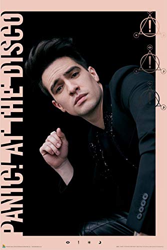 【中古】【未使用・未開封品】Panic at The Disco ピンクボーダーポスター Brendon Urie 24x36インチ