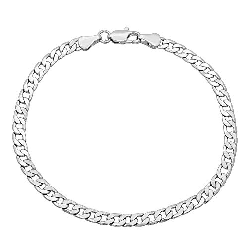 【中古】【未使用・未開封品】Pori Jewelers 14Kイエローゴールド 4mm キューバチェーンブレスレット ? 8インチ ? 複数の色 ? イタリア製 ホワイト|AJIMURA-SHOP