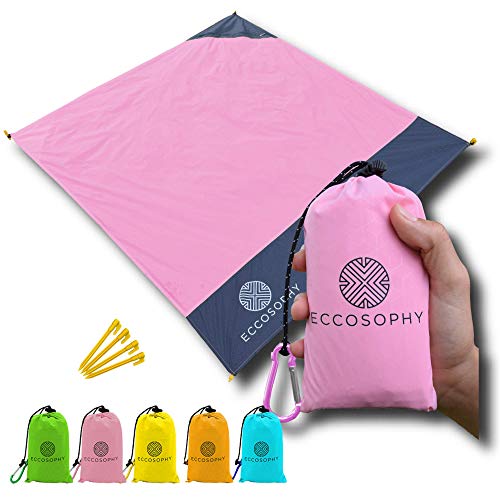 【中古】【未使用・未開封品】ECCOSOPHY 砂に強いビーチブランケット 100%防水 ピクニックブランケット 60x55インチ アウトドアコンパクトポケットブランケット 軽量 グランド｜AJIMURA-SHOP 13,661円