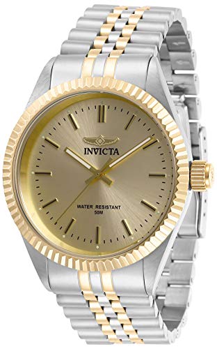 【中古】【未当て嵌める・未開封品】Invicta Men\u0027s Specialty Steel Bracelet \u0026 Case Quartz Champagne Dial Analog Watch 29382