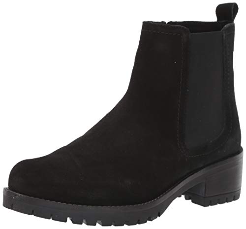 【中古】【未当て嵌める・未開封品】Skechers レディース ラグナットスエード チェルシーブーツ ラバーラグソール 流行り物 US 大きさ: 11 色つや: 黒いこと