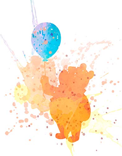【中古】【未使用・未開封品】A Very Loveable Bear ~ 装飾的な水彩ポップアートプリント 8"×10" print ブルー|AJIMURA-SHOP