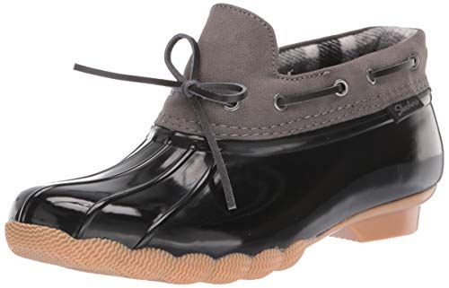 【中古】【未使用・未開封品】Skechers レディース ポンポッシー ワン防水ボウダックシューズ レインブーツ US サイズ: 7 カラー: ブラック