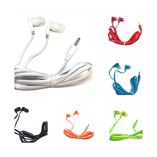 【中古】【未使用・未開封品】TFD Supplies バルクイヤホン マイク付き ヘッドホン 100個パック iPhone Android MP3プレーヤー用 ミックスカラー
