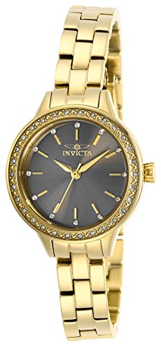 【中古】【未当て嵌める・未開封品】Invicta Women\u0027s Angel Gold-Tone Steel Bracelet \u0026 Case Quartz Grey Dial Analog Watch 29314