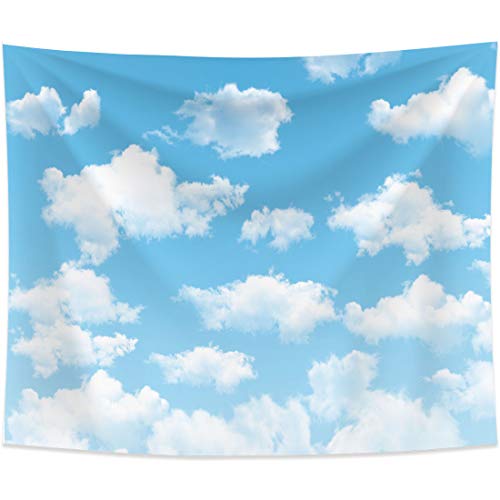 【中古】【未使用・未開封品】Allenjoy 7x5フィート 布製 ブルー スカイホワイト 雲 背景 新生児 春 ポートレート 写真 子供 世界 旅行 飛行士 誕生日パーティー 装飾 ウェル|AJIMURA-SHOP