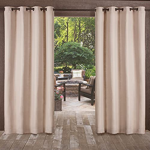 【中古】【未使用・未開封品】Exclusive Home Curtains EH8391-03 2-120G Delano ヘビーウェイトテクスチャ屋内/屋外グロメットトップカーテンパネル ペア 54x120 トープ｜AJIMURA-SHOP