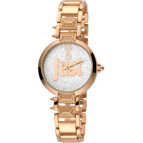 【中古】【未使用・未開封品】Just Cavalli Women's Just Mio Rose Gold-Tone Steel Bracelet Case Quartz Watch JC1L076M0145